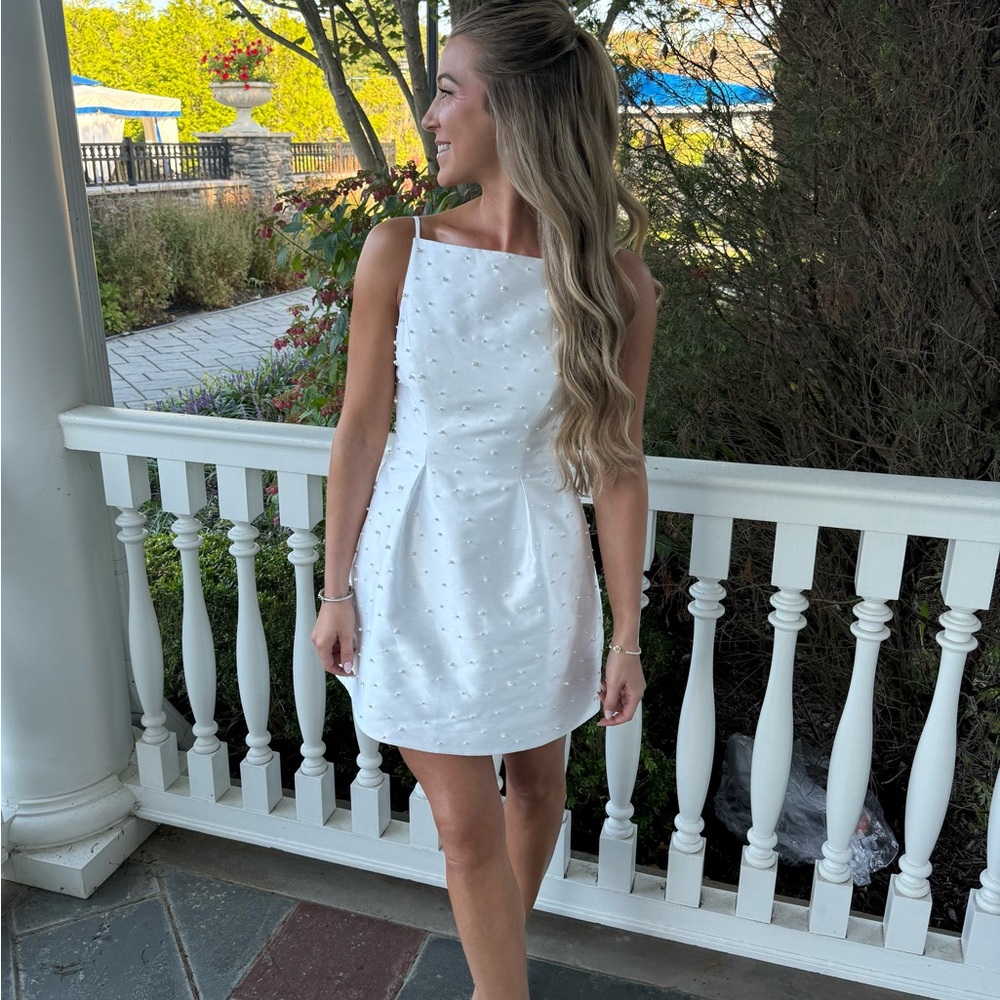 Jenny Yoo Hannah Light Ivory Mini Dress